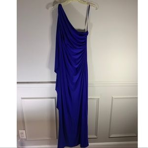 Ralph Lauren royal one shoulder formal prom dress